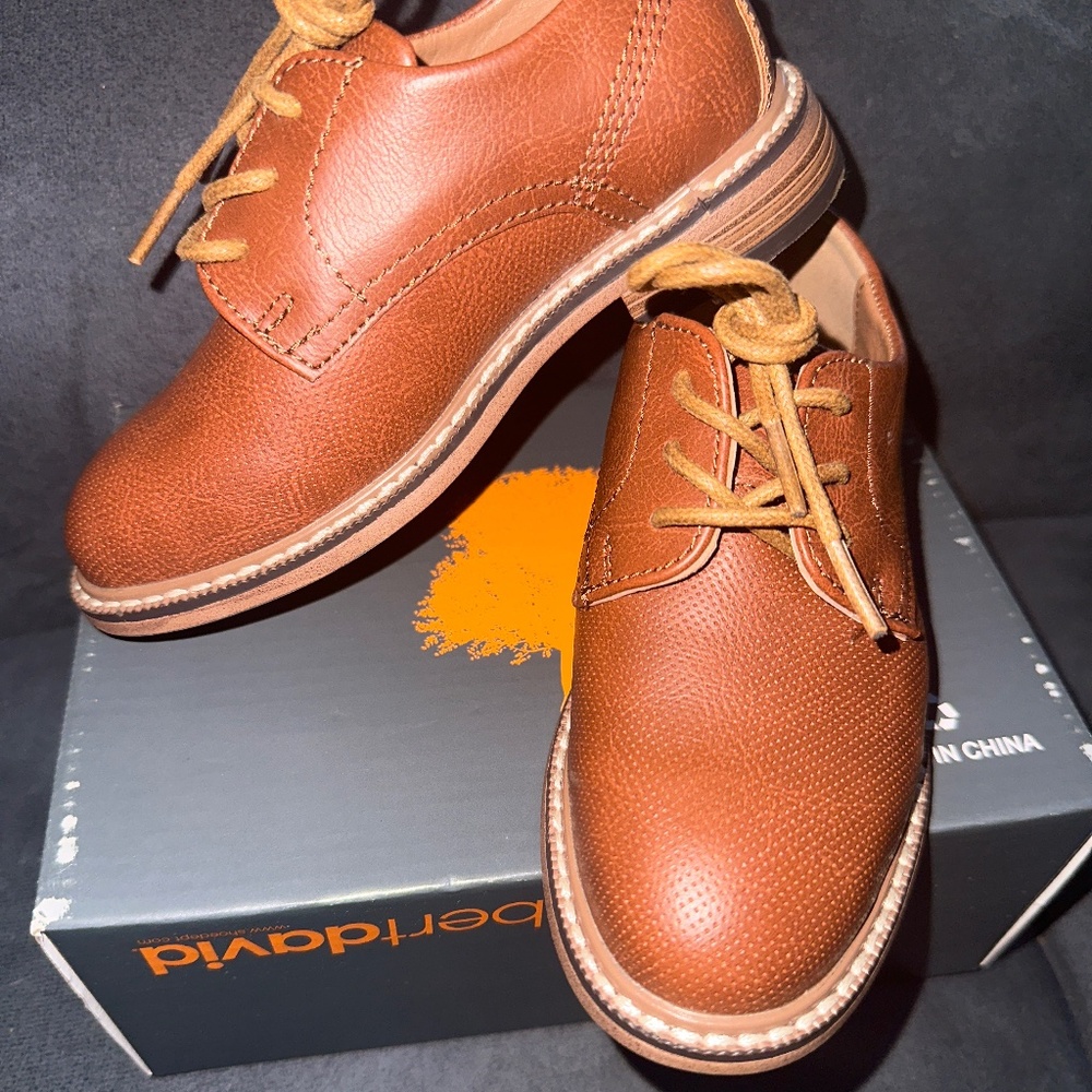 New Toddler Cognac Robert David Panama Dress Shoe Size 8